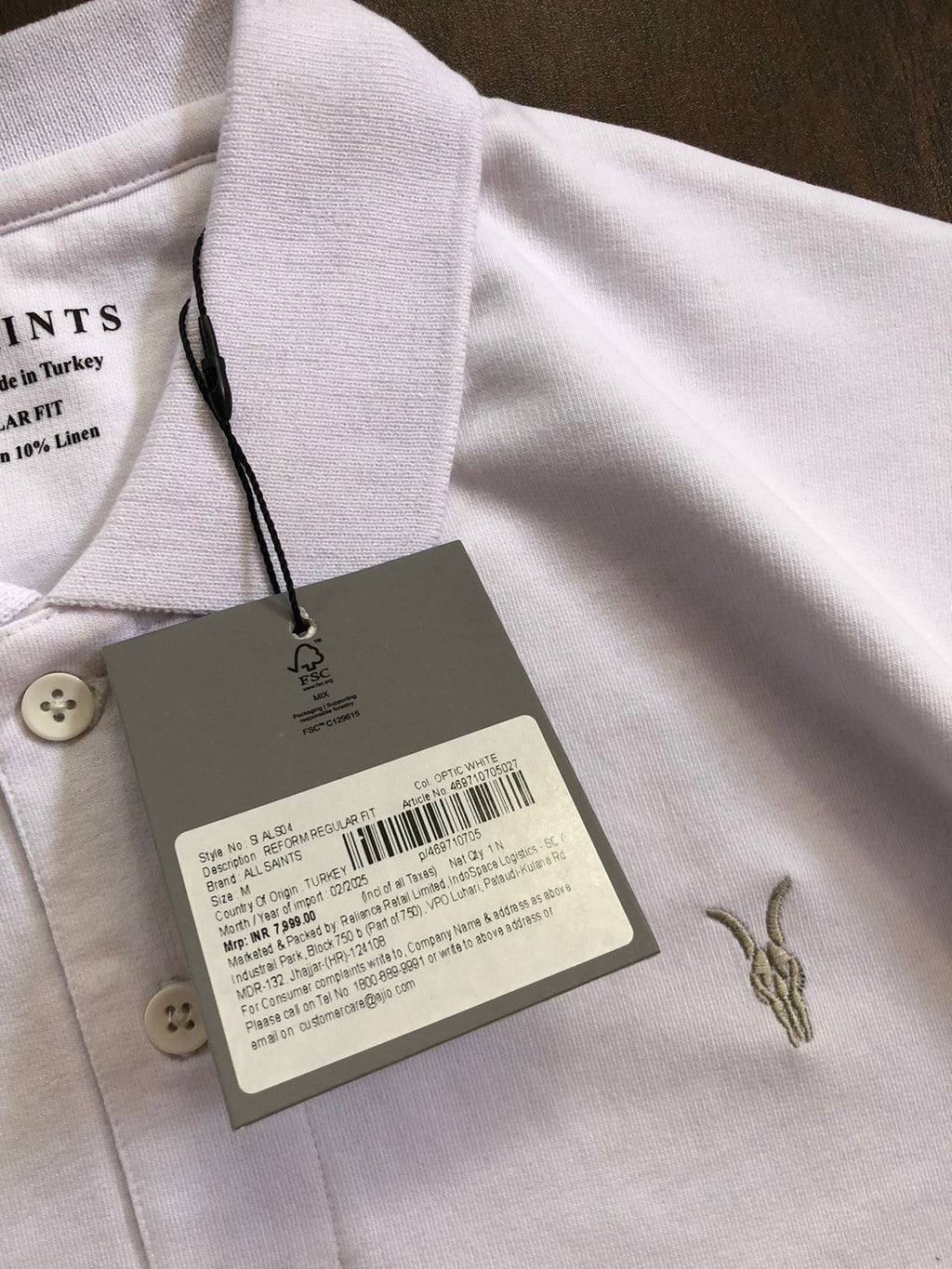 All saint Polo neck t-shirt